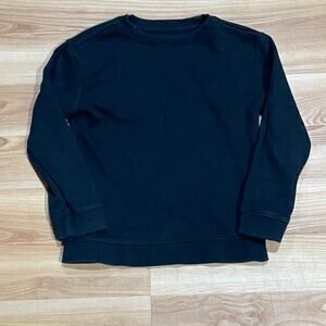 Cat & Jack Black Crewneck Pullover Sweatshirt, Kid's Size XS 4/5